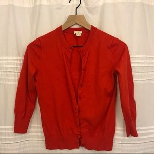 J Crew Clare 3/4 sleeve cardigan
